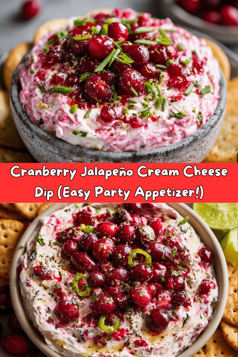 Cranberry Jalapeño Cream Cheese Dip