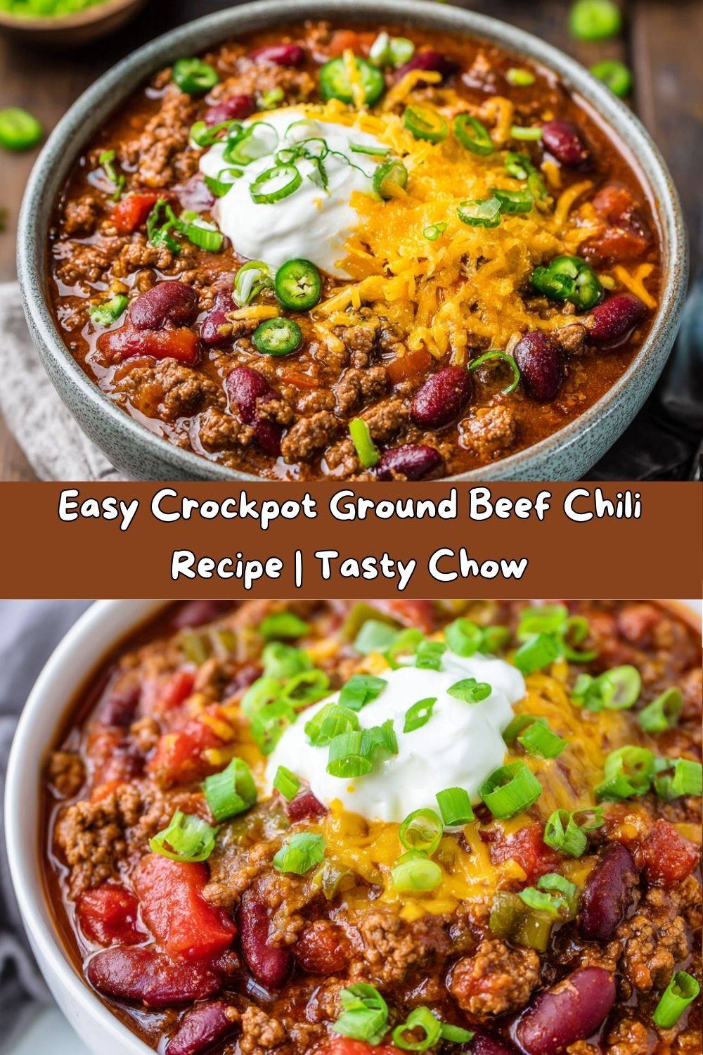 Easy Crockpot Ground Beef Chili with Beans