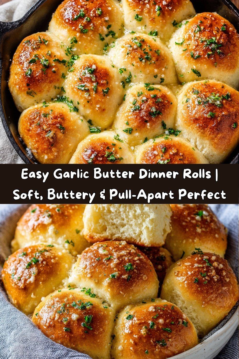 Easy Garlic Butter Dinner Rolls