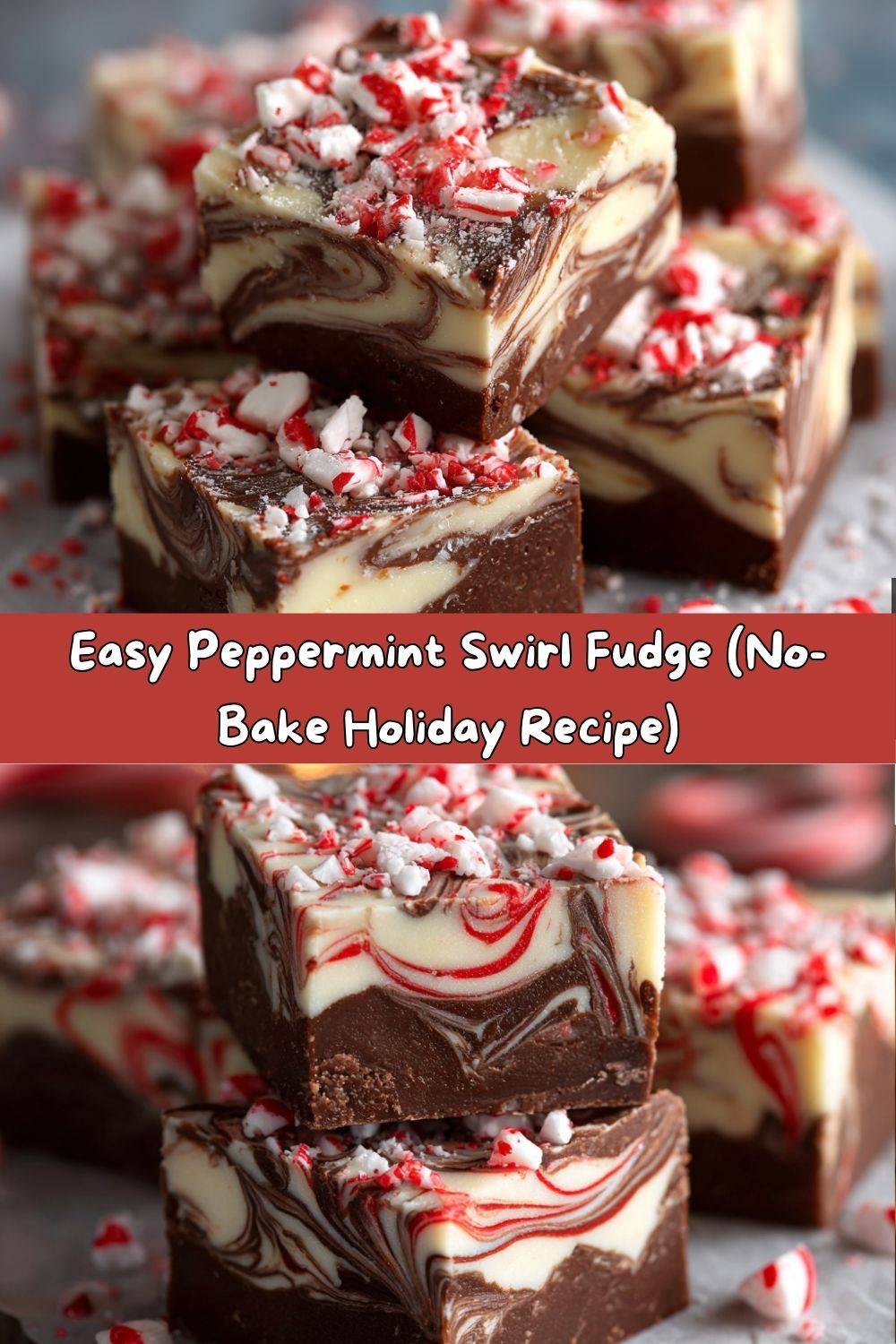 Peppermint Swirl Fudge