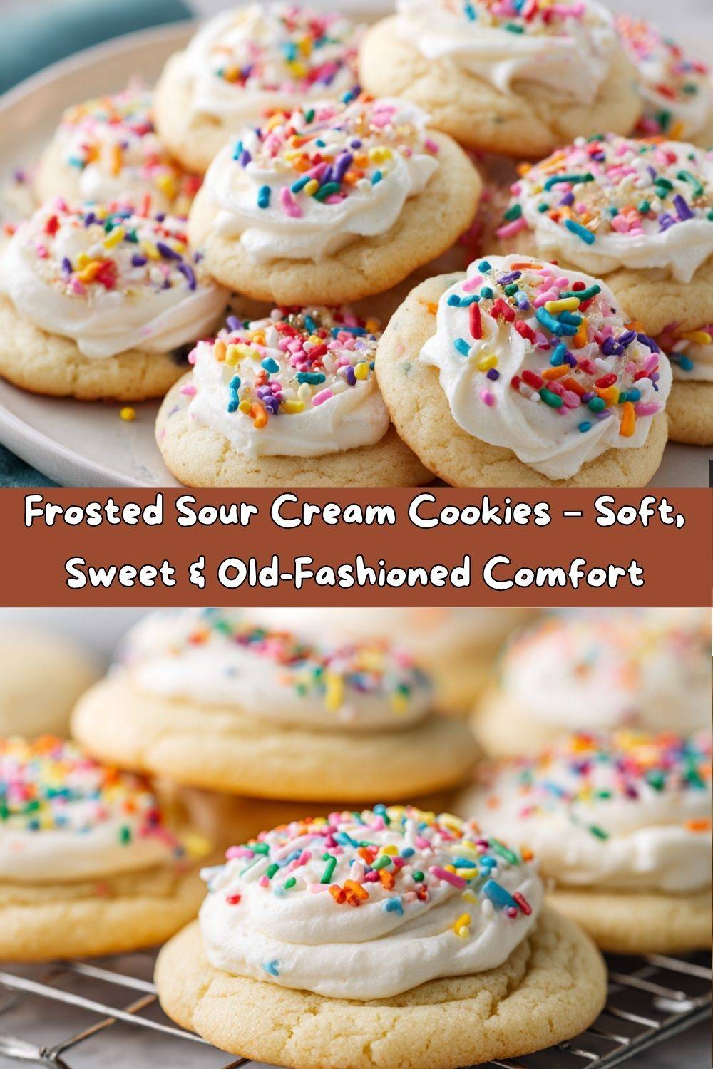 Frosted Sour Cream Cookies