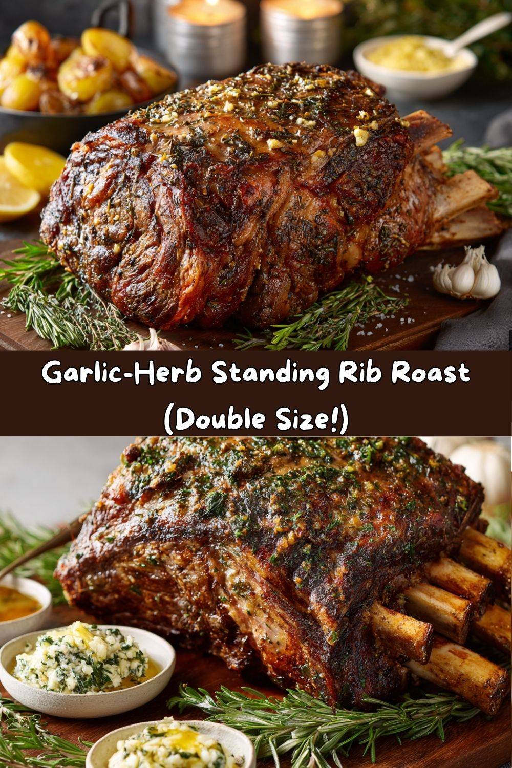 Garlic-Herb Standing Rib Roast