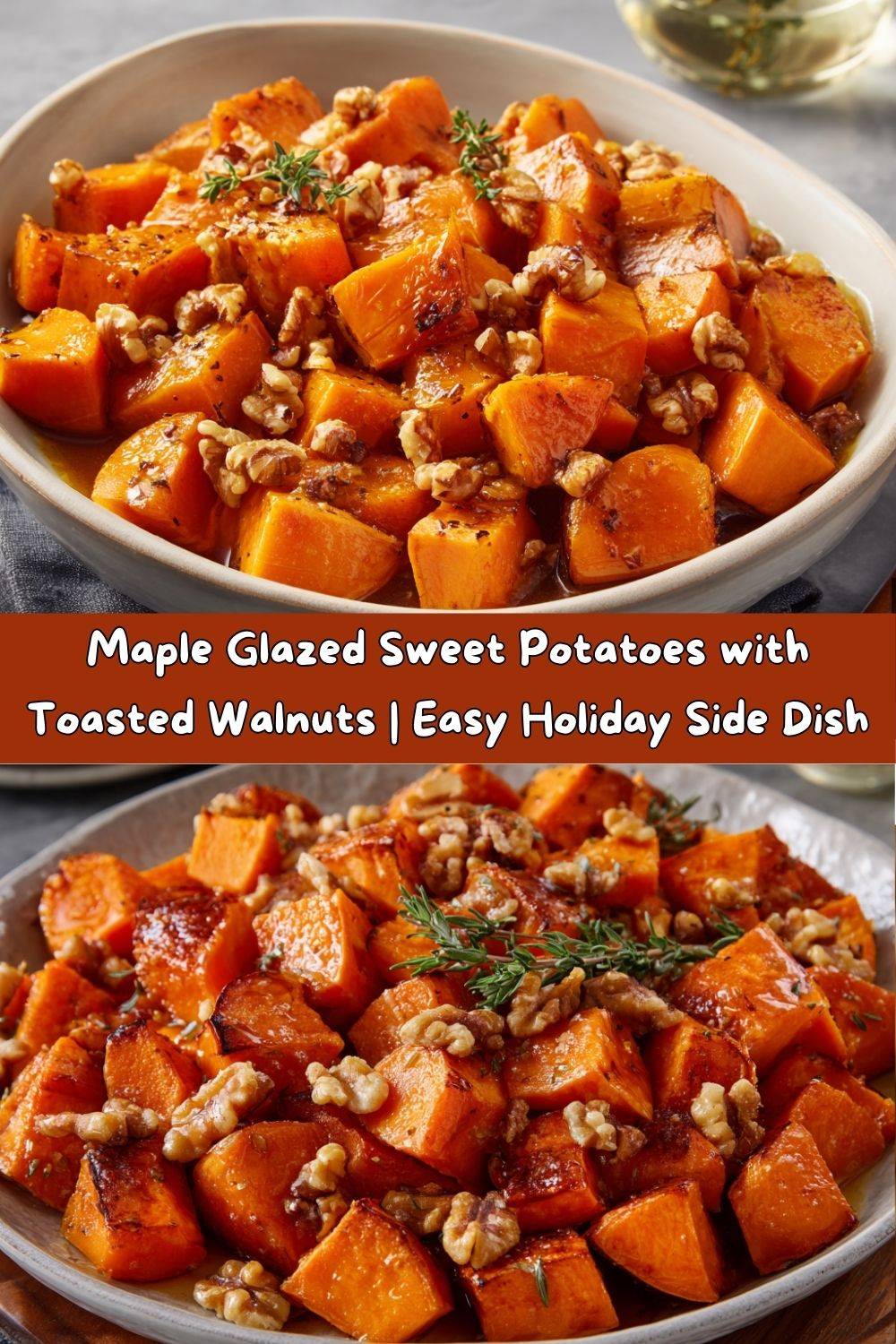 Maple Glazed Sweet Potatoes with Toasted Walnuts