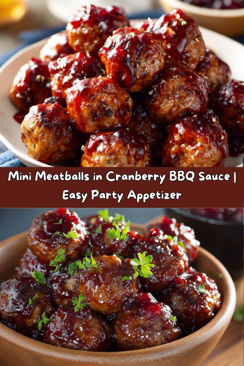 Mini Meatballs in Cranberry BBQ Sauce