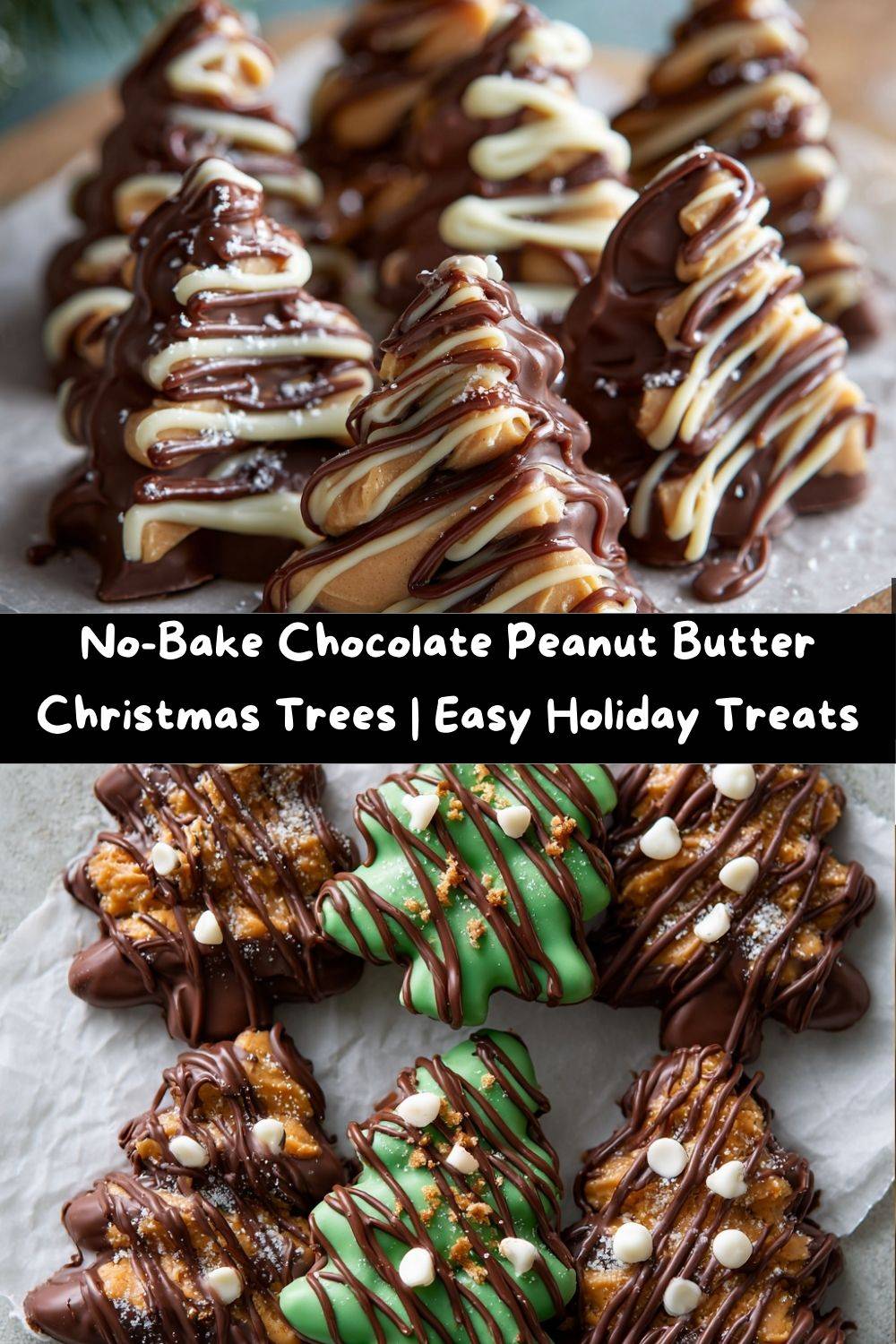 Chocolate Peanut Butter Christmas Trees