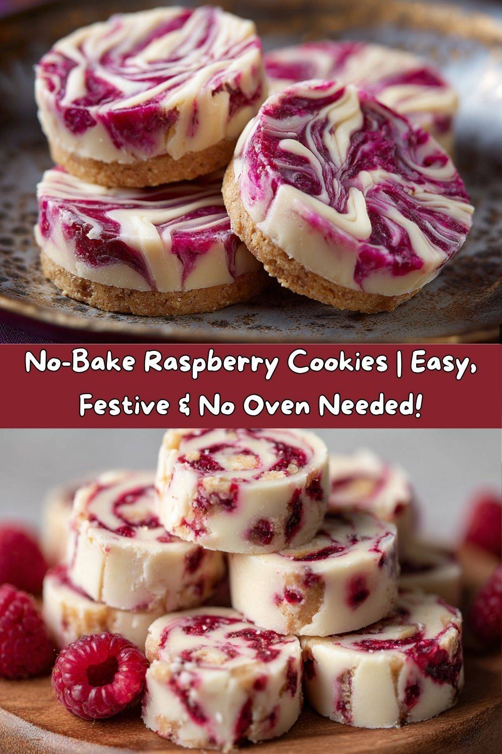 No-Bake Raspberry Cookies