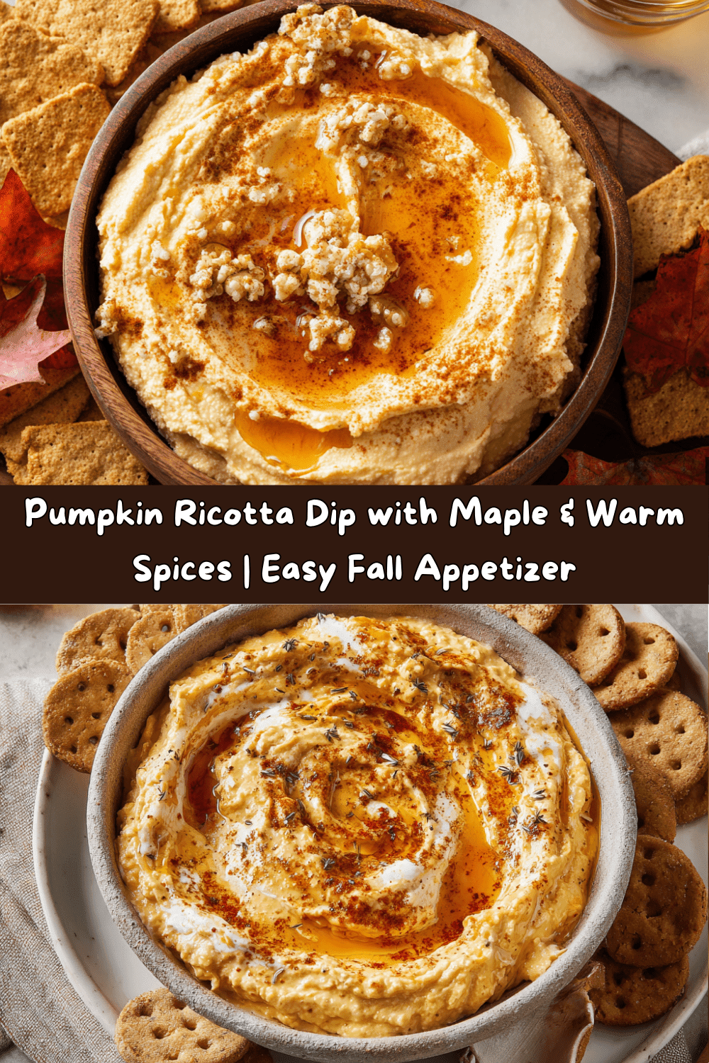 Pumpkin Ricotta Dip with Maple & Warm Spices