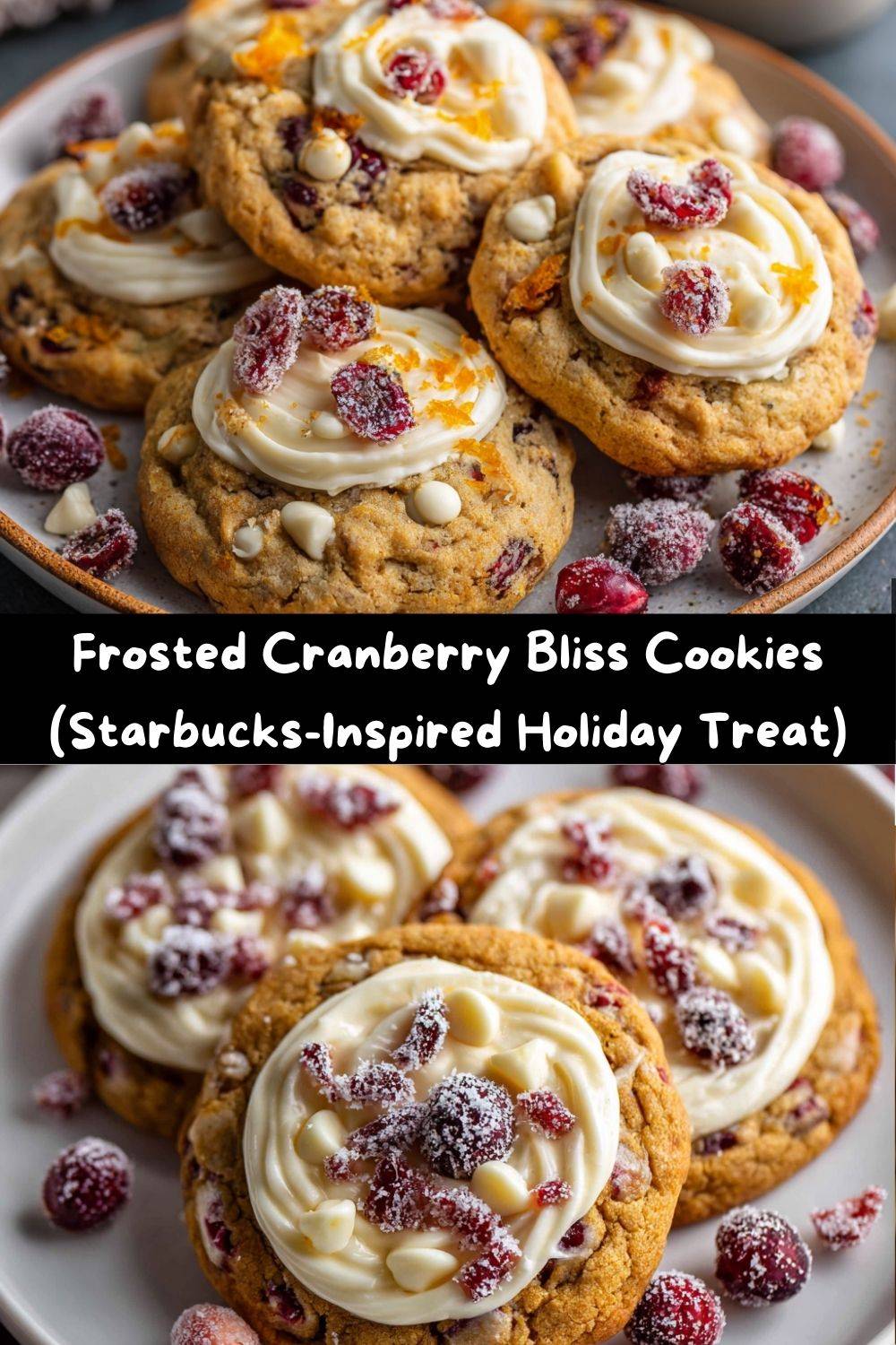 Frosted Cranberry Bliss Cookies