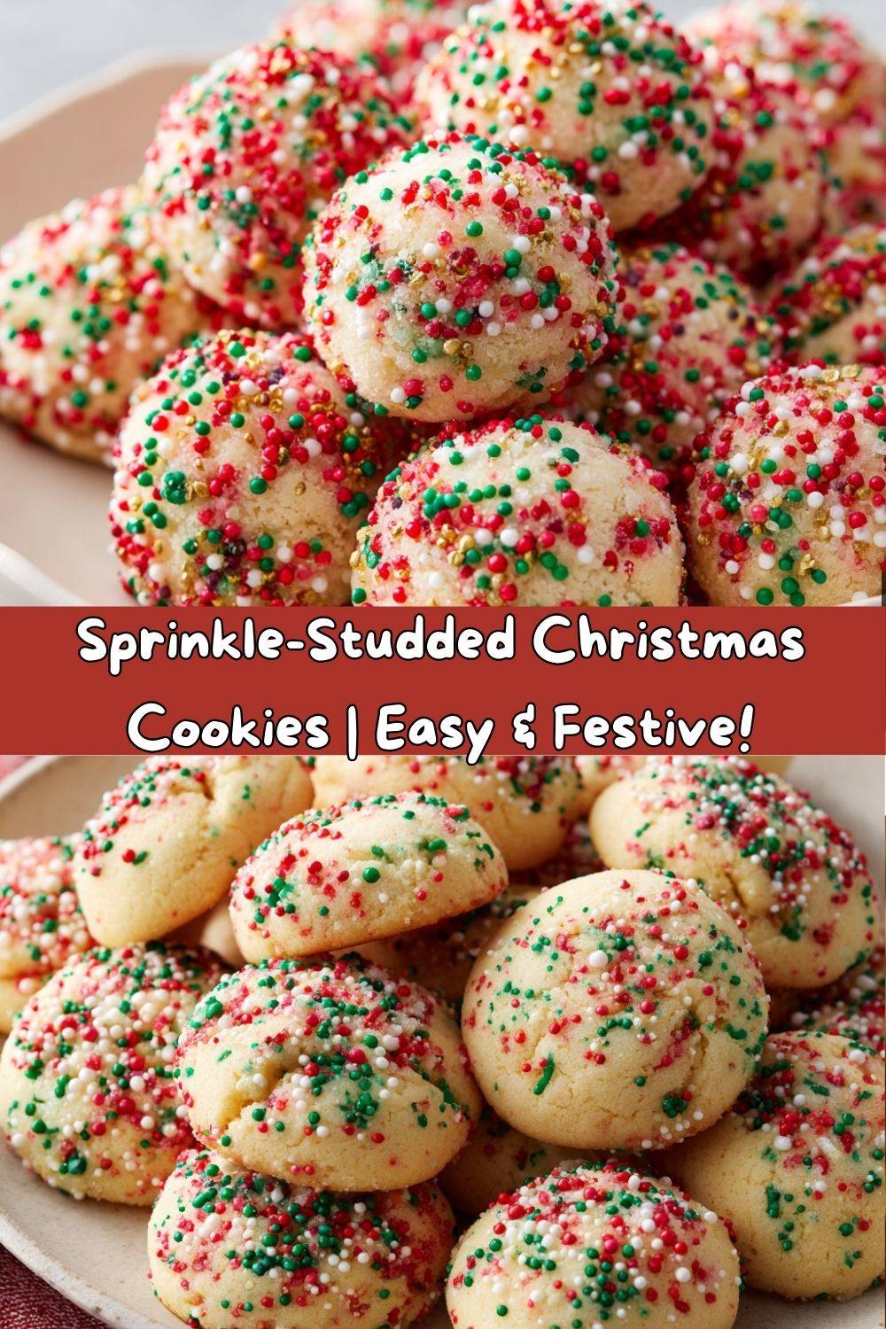 Sprinkle-Studded Christmas Cookies