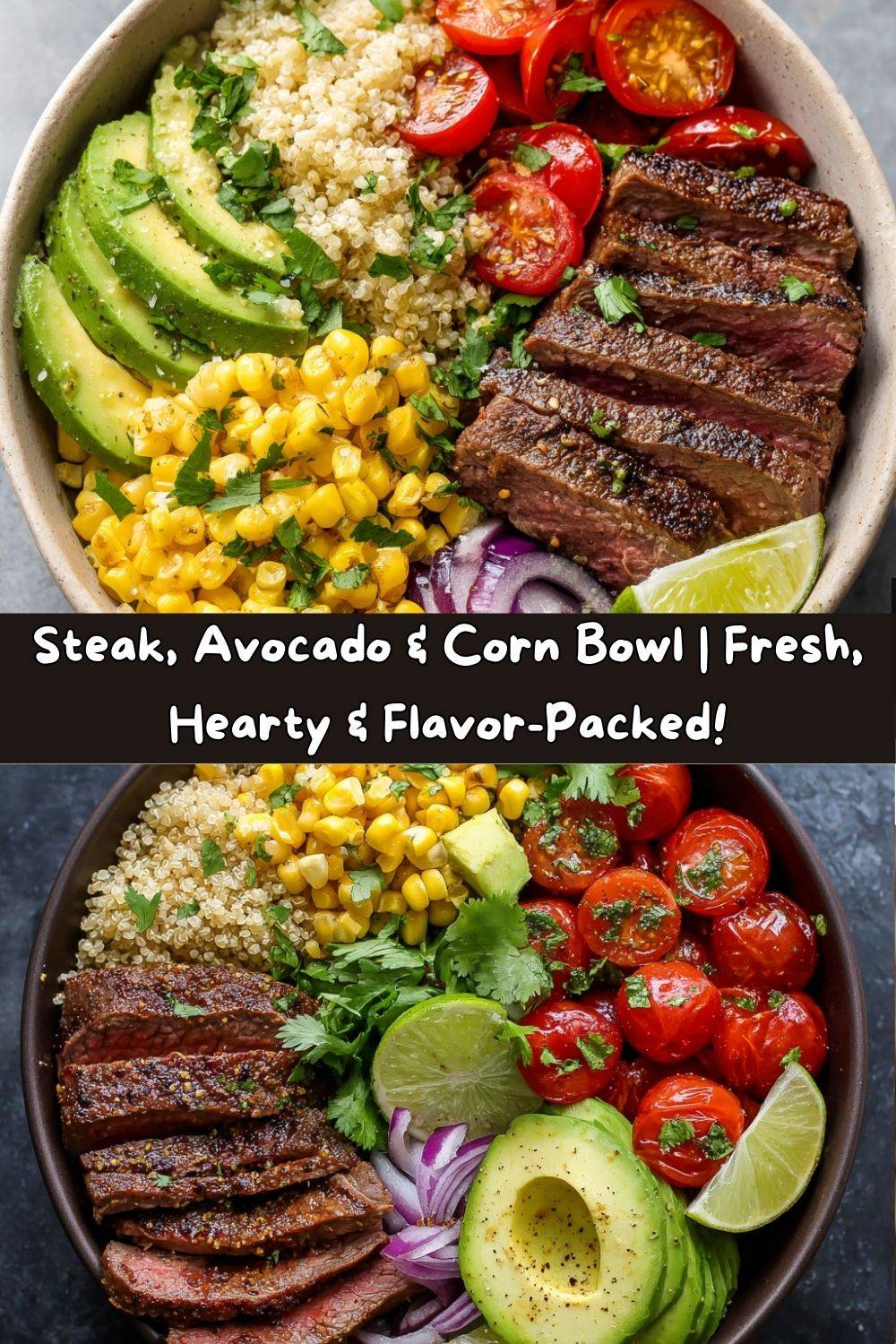 Steak, Avocado & Corn Bowl