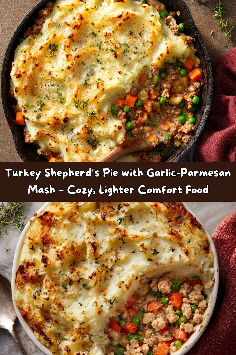 Turkey Shepherd’s Pie with Mashed Potato Topping