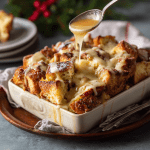 Eggnog Bread Pudding with Bourbon Sauce