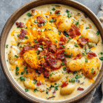 Bacon Cheddar Gnocchi Soup