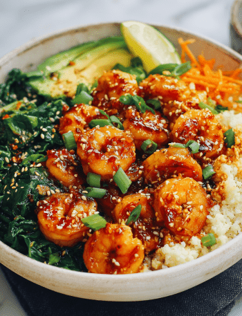 Irresistible Honey Garlic Shrimp Bowls
