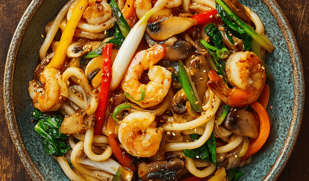 Yaki Udon with Shrimp