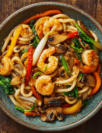 Yaki Udon with Shrimp