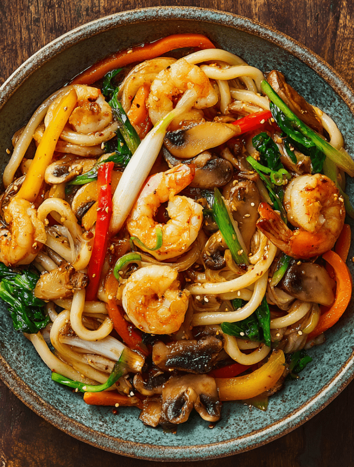 Yaki Udon with Shrimp