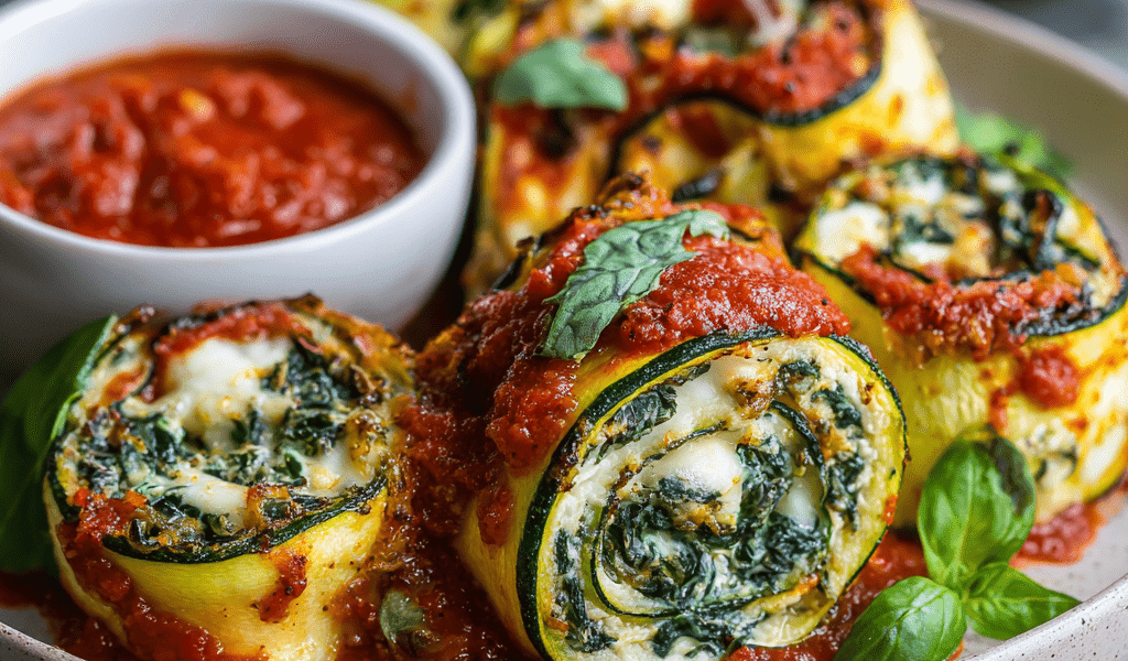Keto Zucchini Ricotta Roll-Ups