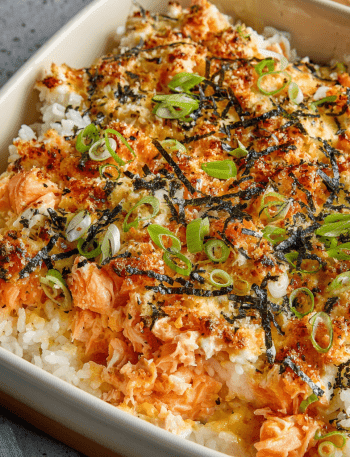 Spicy Salmon Sushi Bake