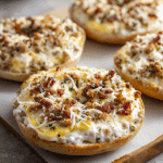 Breakfast Bagel Pizzas