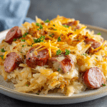 Cheesy Kielbasa & Hashbrown Casserole