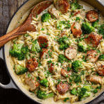 Creamy Chicken Sausage & Broccoli Orzo