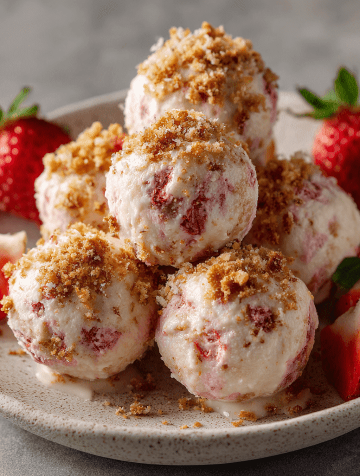 Strawberry Cheesecake Protein Balls