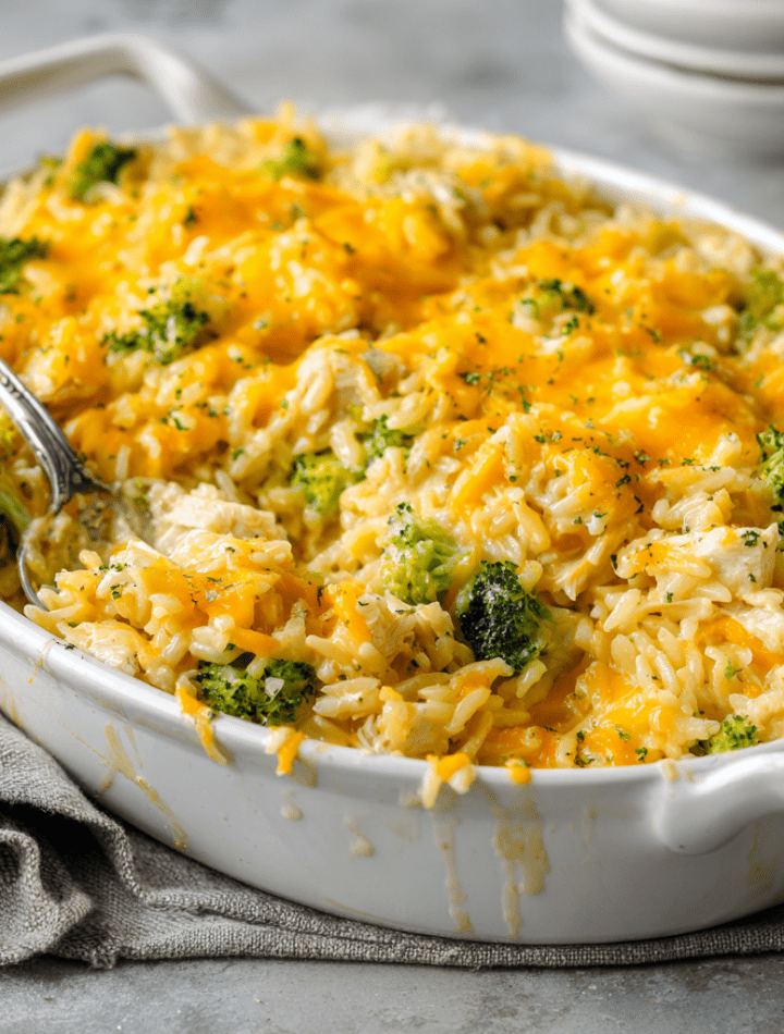 Cheesy Chicken Rice-A-Roni Bake