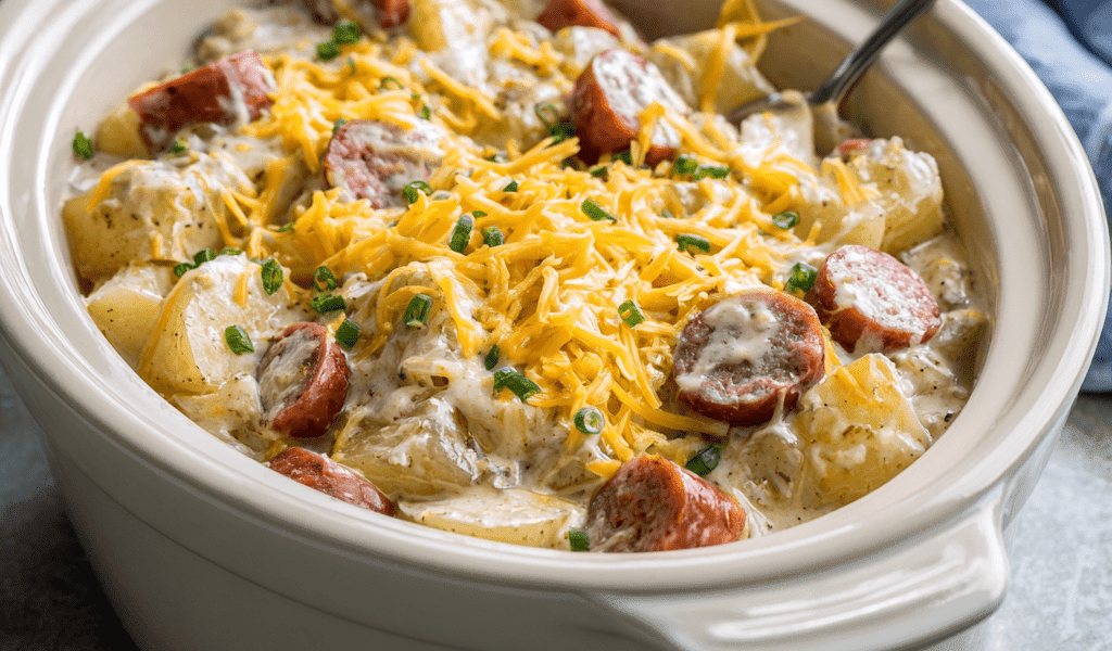 Slow Cooker Sausage and Potato Casserole