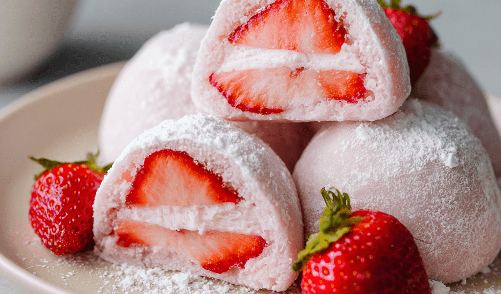 Homemade Strawberry Mochi