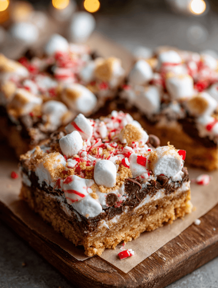 S’mores Bars with Candy Cane Crunch