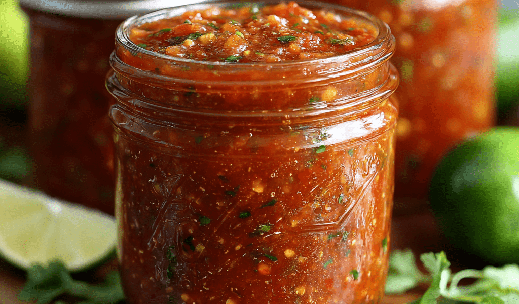 Homemade Salsa in Jars