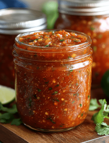 Homemade Salsa in Jars