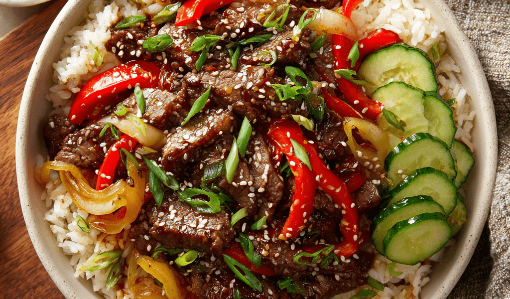 Easy Mongolian Beef & Rice Meal Prep