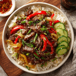 Easy Mongolian Beef & Rice Meal Prep