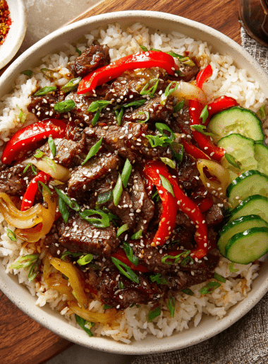 Easy Mongolian Beef & Rice Meal Prep