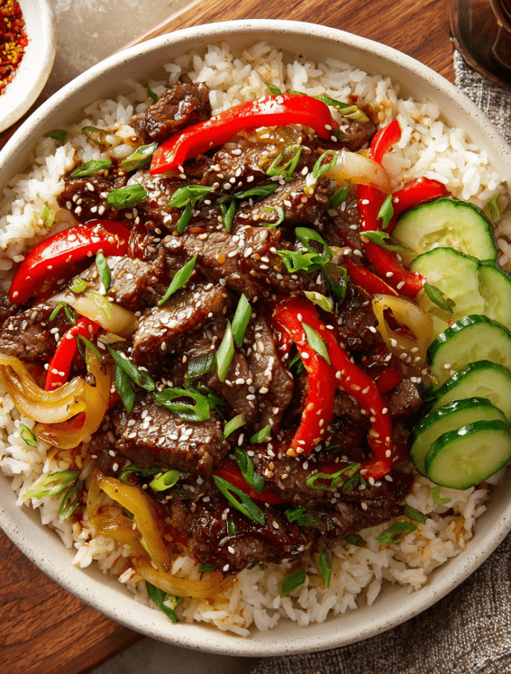 Easy Mongolian Beef & Rice Meal Prep