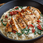 High-Protein Tuscan Chicken & Creamy Rice
