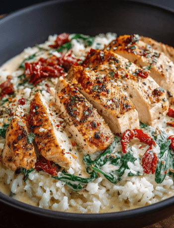High-Protein Tuscan Chicken & Creamy Rice