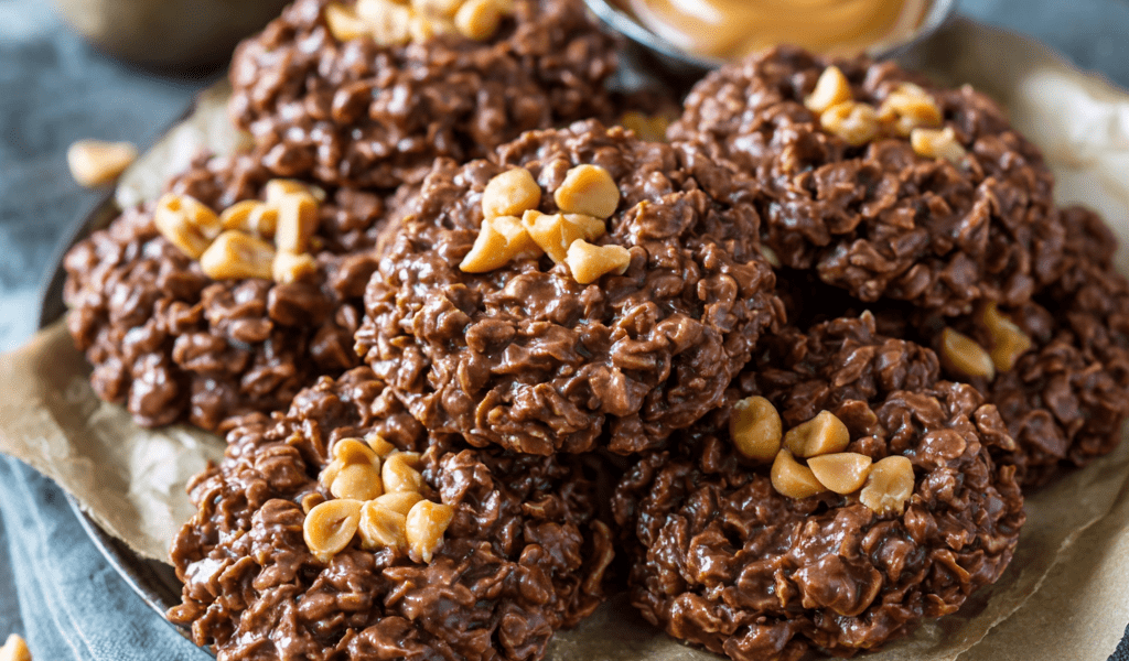 Chocolate Oatmeal Peanut Butter Cookies (No-Bake Classic)