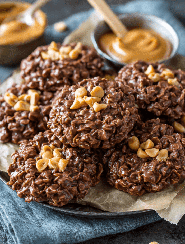Chocolate Oatmeal Peanut Butter Cookies (No-Bake Classic)
