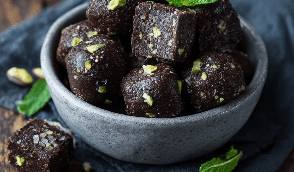 Fudgy Mint Chocolate Bites
