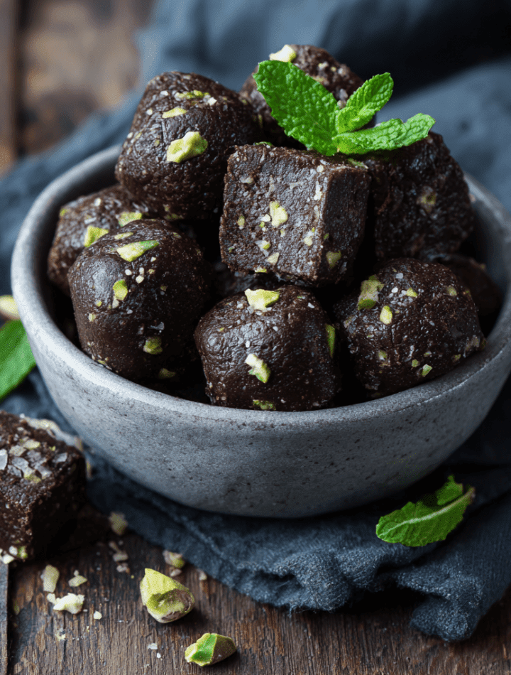 Fudgy Mint Chocolate Bites