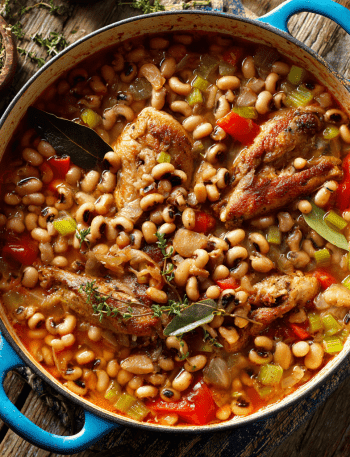 Southern Black-Eyed Peas with Smoked Turkey Wings