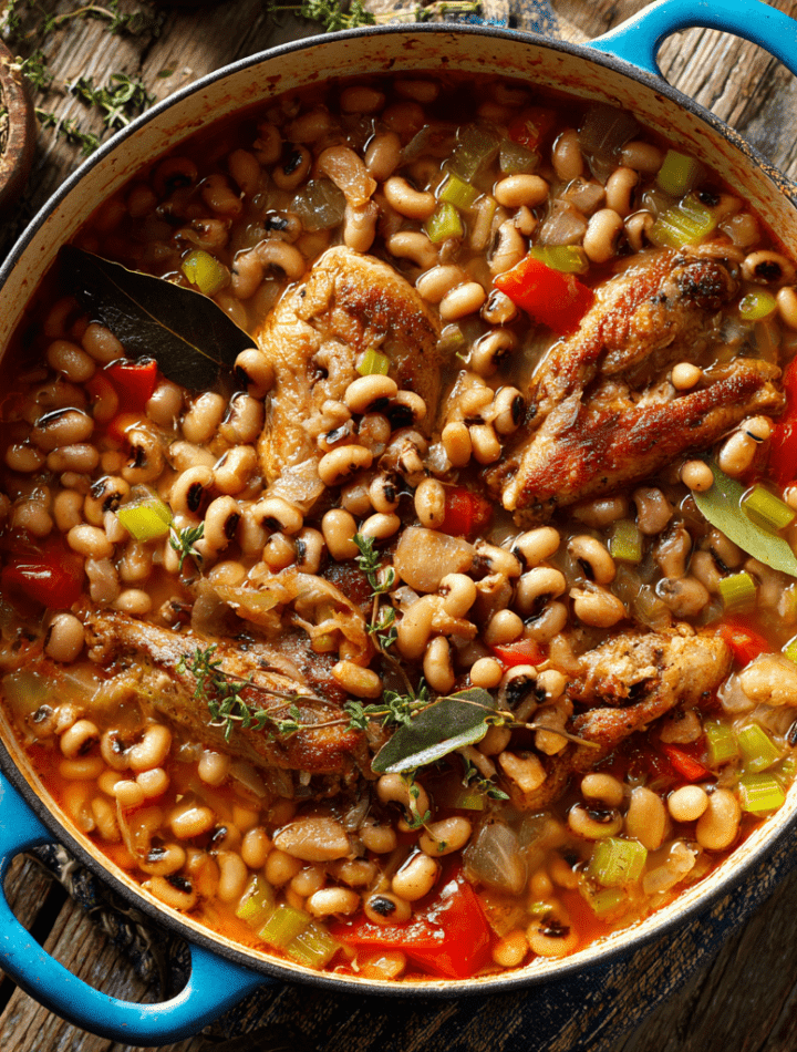 Southern Black-Eyed Peas with Smoked Turkey Wings
