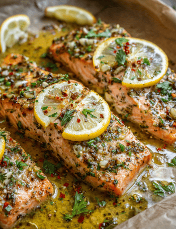 Lemon Garlic Baked Salmon