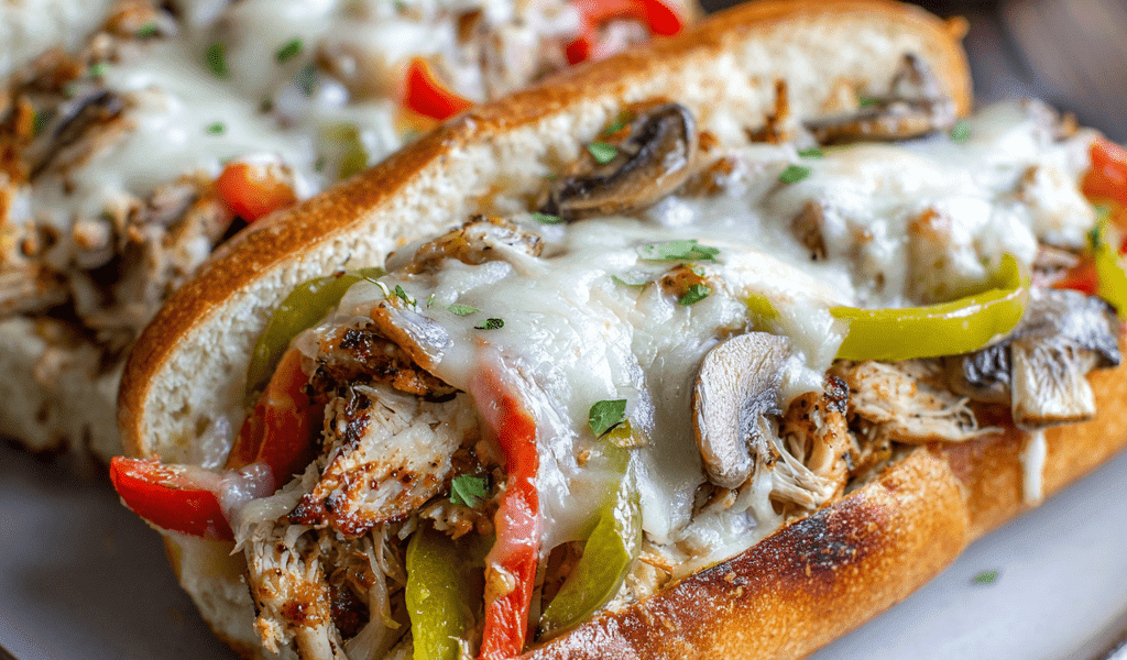 Chicken Cheese Steak Sandwiches
