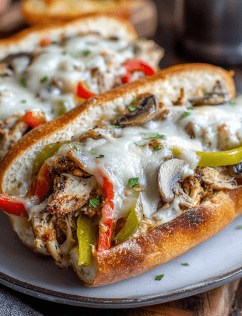 Chicken Cheese Steak Sandwiches