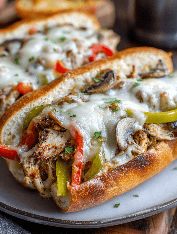 Chicken Cheese Steak Sandwiches