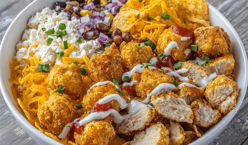 High-Protein Chicken Taco Bowl with Cottage Cheese